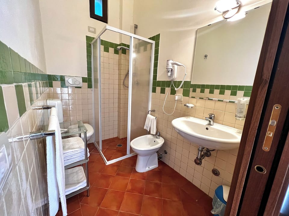 Basic Double or Twin Room | Bathroom | Shower, free toiletries, hair dryer, bidet