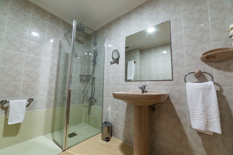 Free toiletries, hair dryer, bidet, towels
