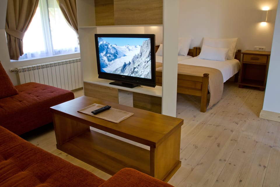 Junior Suite, 1 Double or 2 Twin Beds | Living area | LCD TV