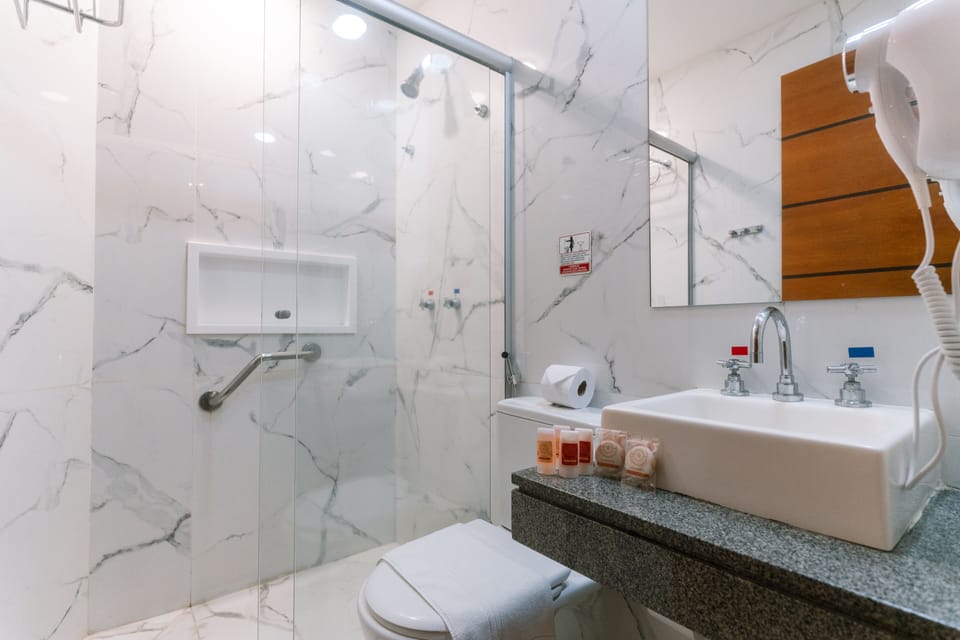 Superior Luxury Double Apartment | Bathroom | Shower, free toiletries, hair dryer, towels