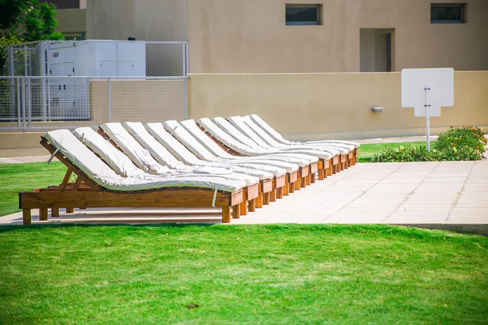Indoor pool, seasonal outdoor pool, pool umbrellas