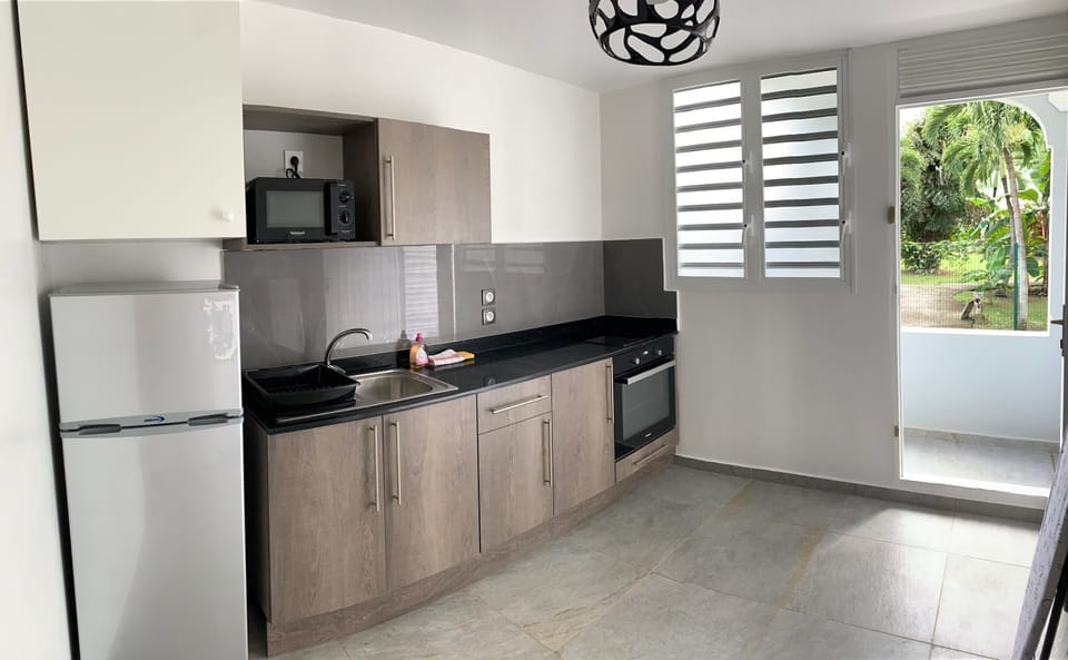 Superior Apartment, 1 Bedroom, Terrace | Private kitchen | Full-size fridge, microwave, stovetop, electric kettle