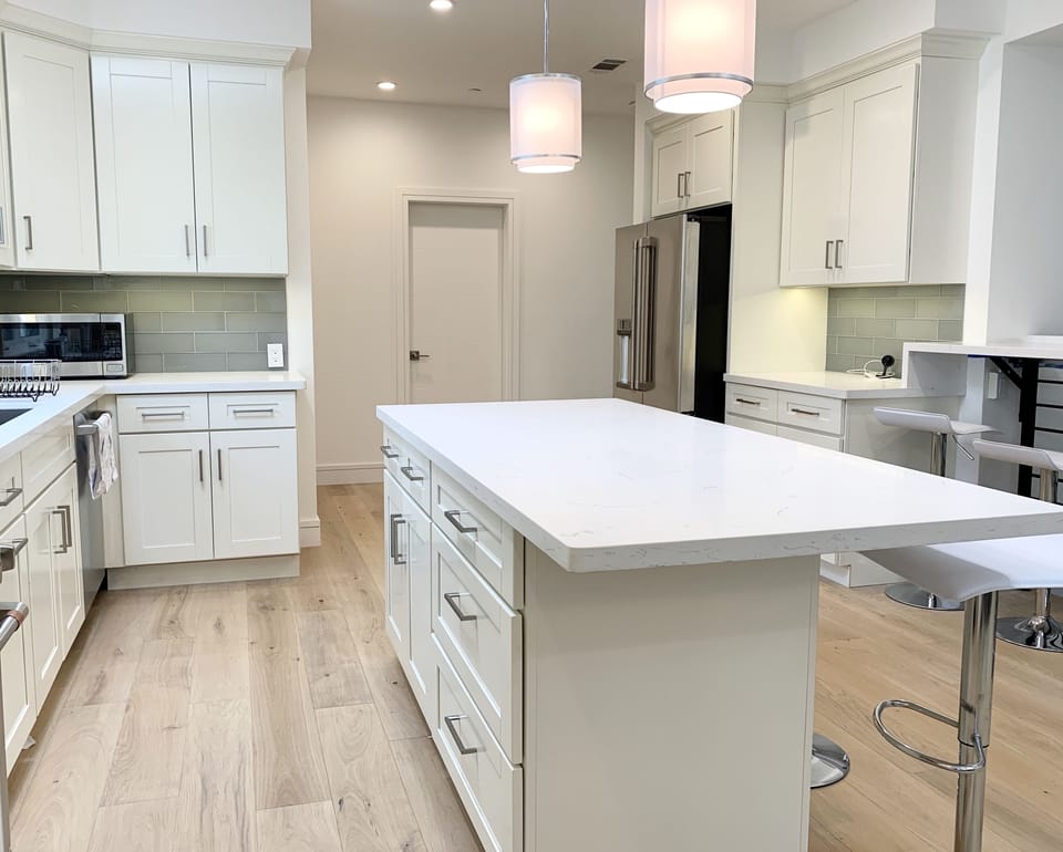 Fully equipped kitchen, modern stainless steel appliances