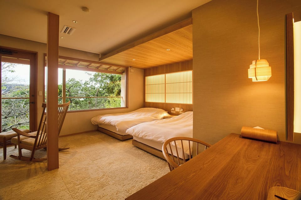Japanese-Western style Two Bedroom with Private Bathroom Non Smoking | Free minibar, in-room safe, iron/ironing board, free WiFi