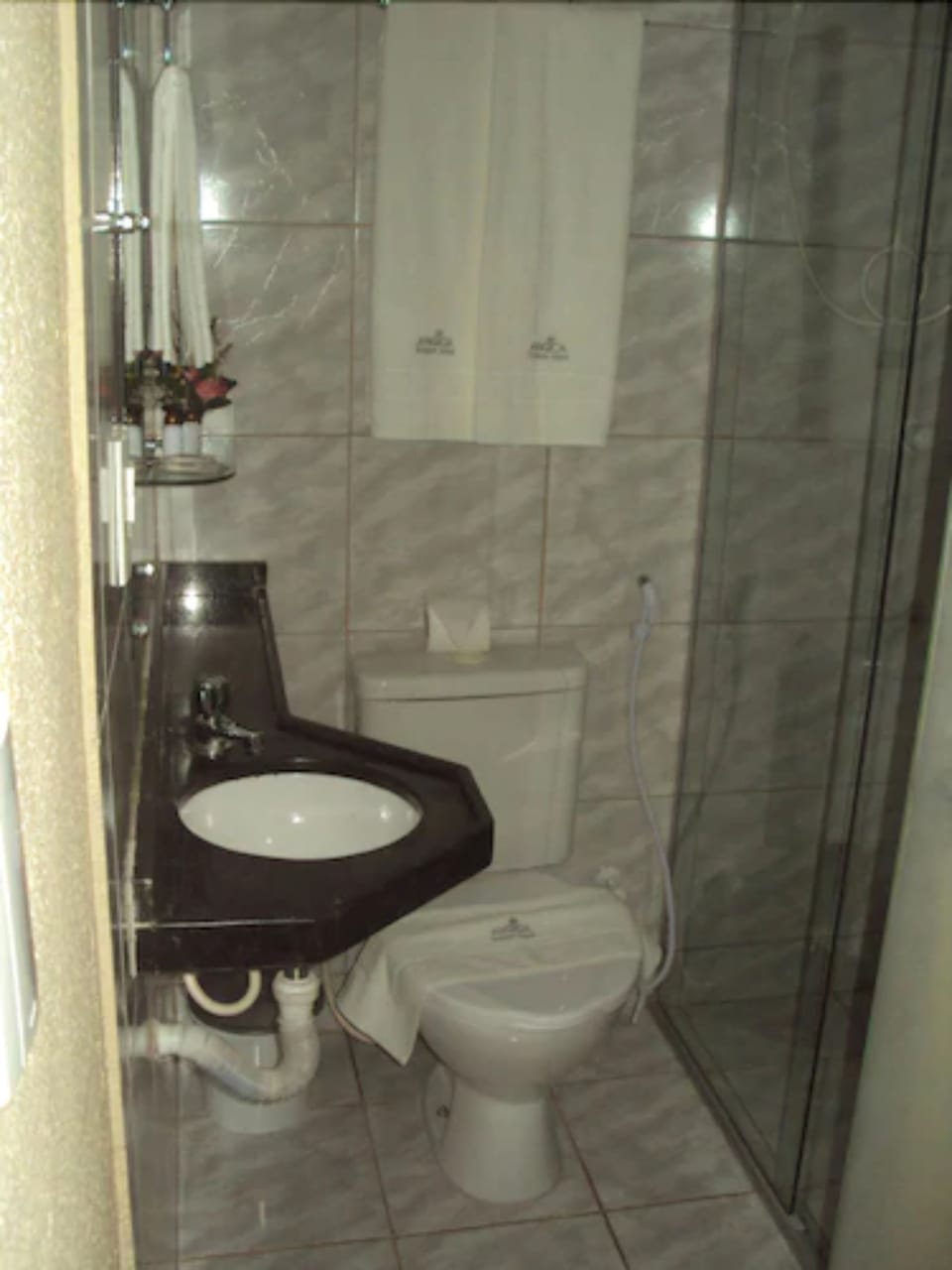 Shower, hair dryer (on request), towels