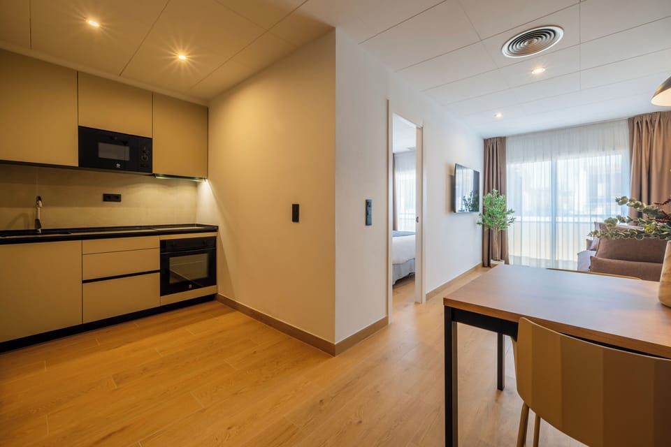 Premium Apartment | Private kitchen | Fridge, microwave, electric kettle, toaster