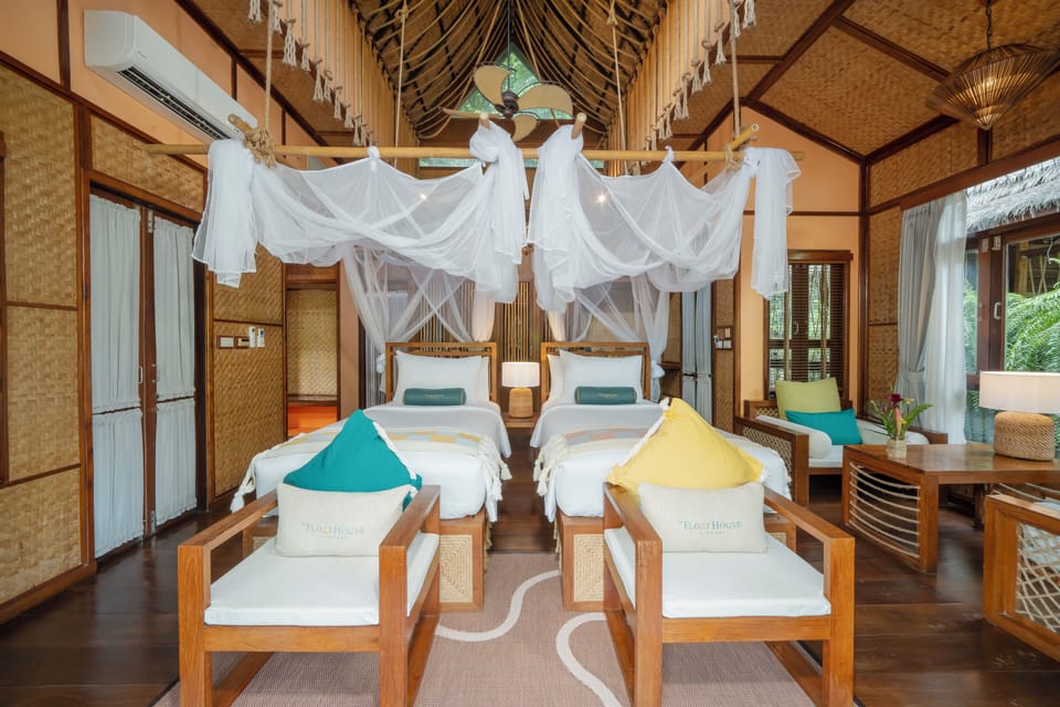 Villa (Floating with Dinner+ Breakfast ) | 1 bedroom, premium bedding, minibar, in-room safe