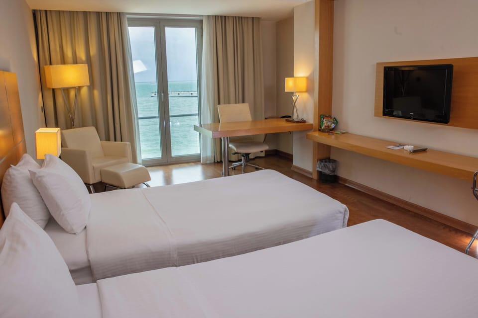 Deluxe Double Room, 1 Bedroom, Mountain View | Minibar, in-room safe, desk, laptop workspace