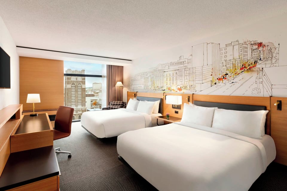 Deluxe Room, 2 Queen Beds (View) | Premium bedding, Select Comfort beds, in-room safe, desk