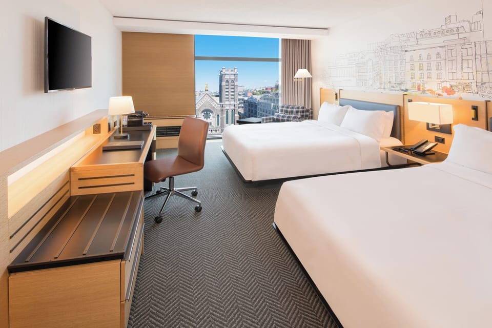 Deluxe Room, 2 Queen Beds (View) | Premium bedding, Select Comfort beds, in-room safe, desk