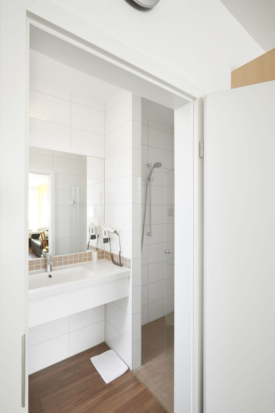 Apartment | Bathroom | Shower, hair dryer, towels