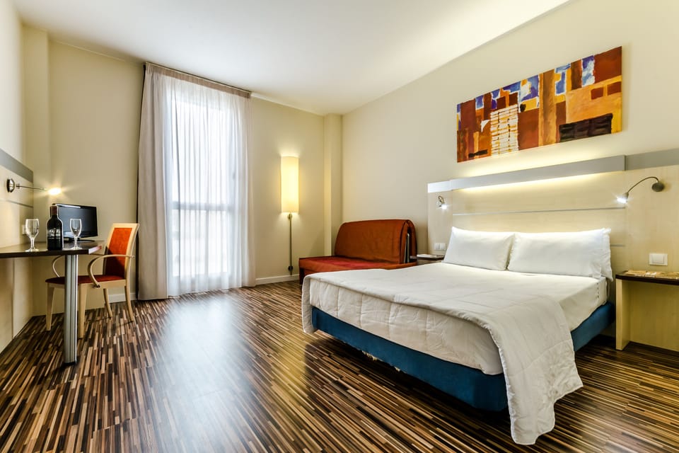 Double Room | Premium bedding, down comforters, desk, blackout drapes
