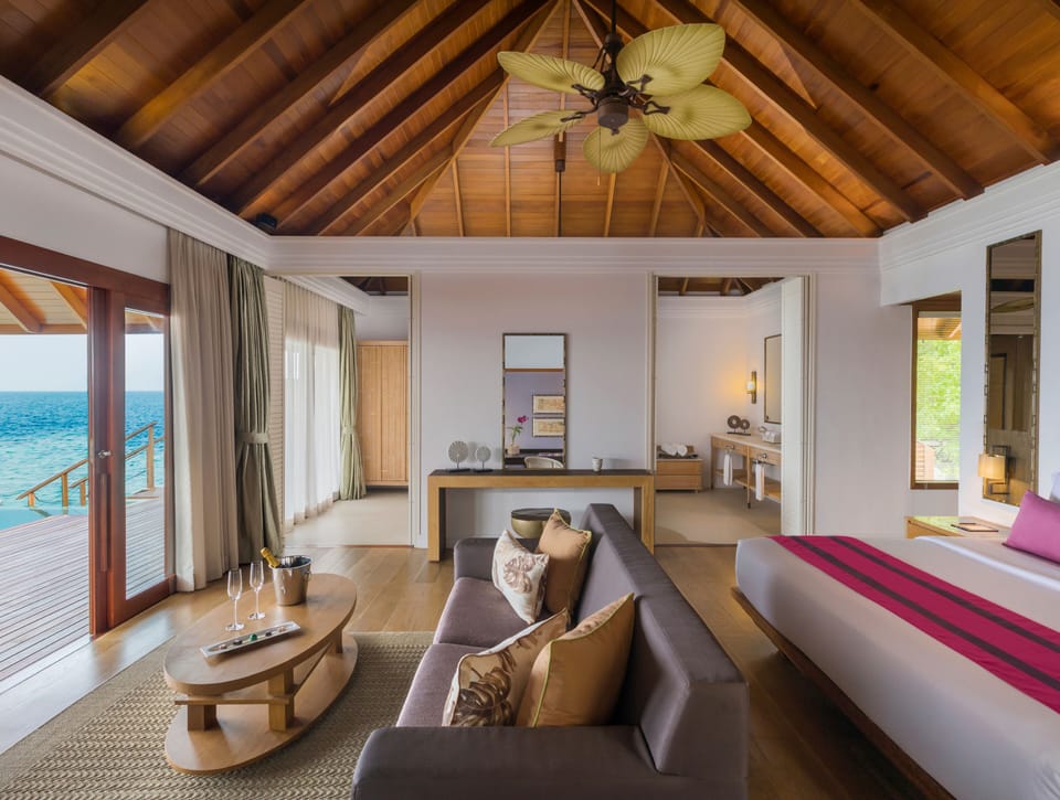 Waterfront Pool Villa, Reef Access, Private Butler | Minibar, in-room safe, desk, laptop workspace