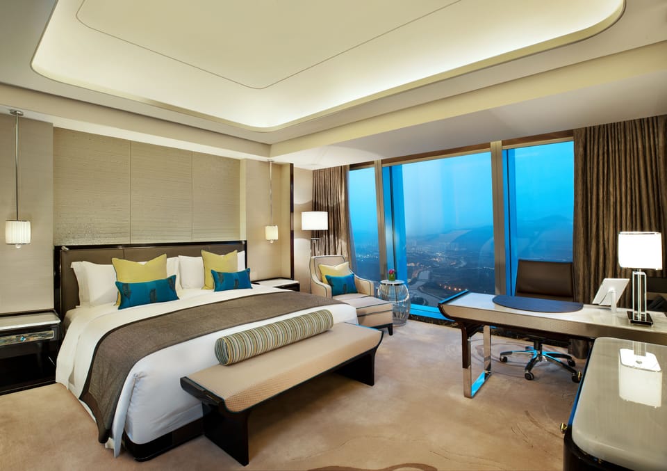 1 King Bed,Skyline View,Guest Room | Egyptian cotton sheets, premium bedding, down comforters, pillowtop beds