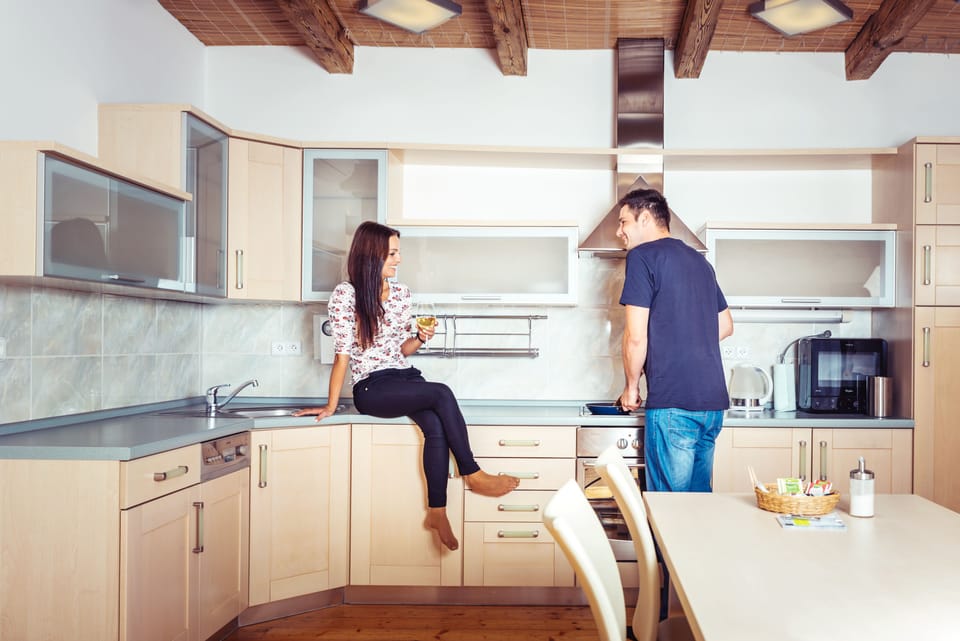 Apartment, Patio, City View | Private kitchen | Fridge, microwave, stovetop, coffee/tea maker