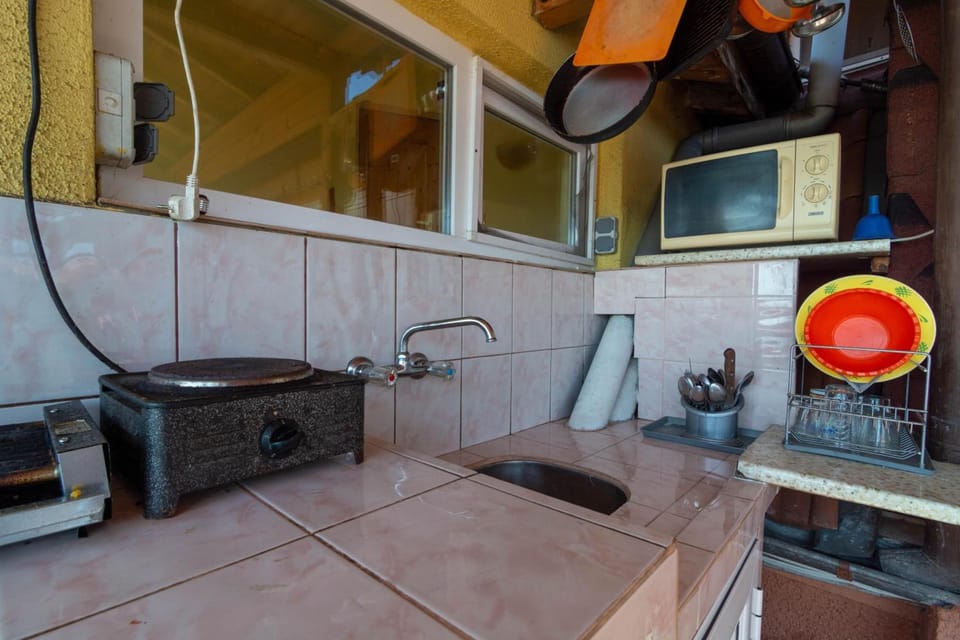 Fridge, electric kettle