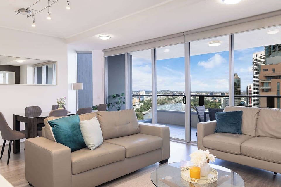 Living and dining areas