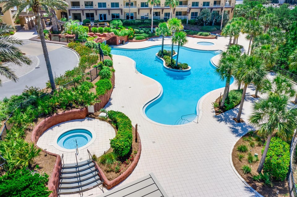 Incredible pools and hot tub at Luau