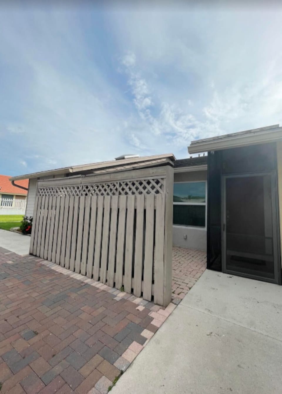 Front of house with small porch area 