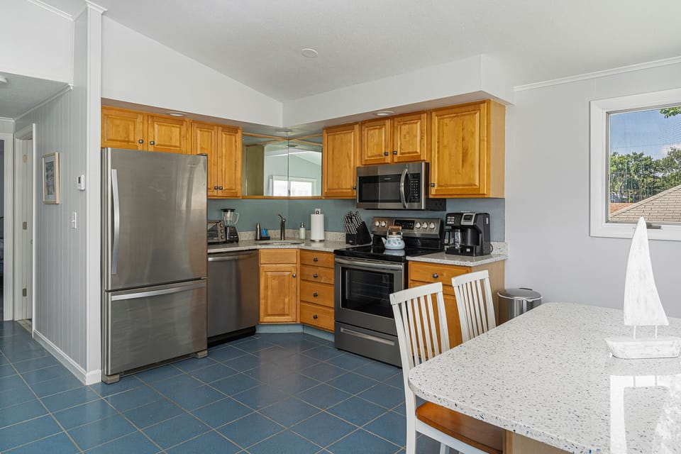 Kitchen with all new appliances.