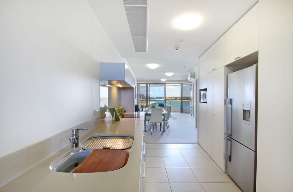 Two Bedroom - Water View | Private kitchen | Coffee/tea maker, fridge, microwave, oven