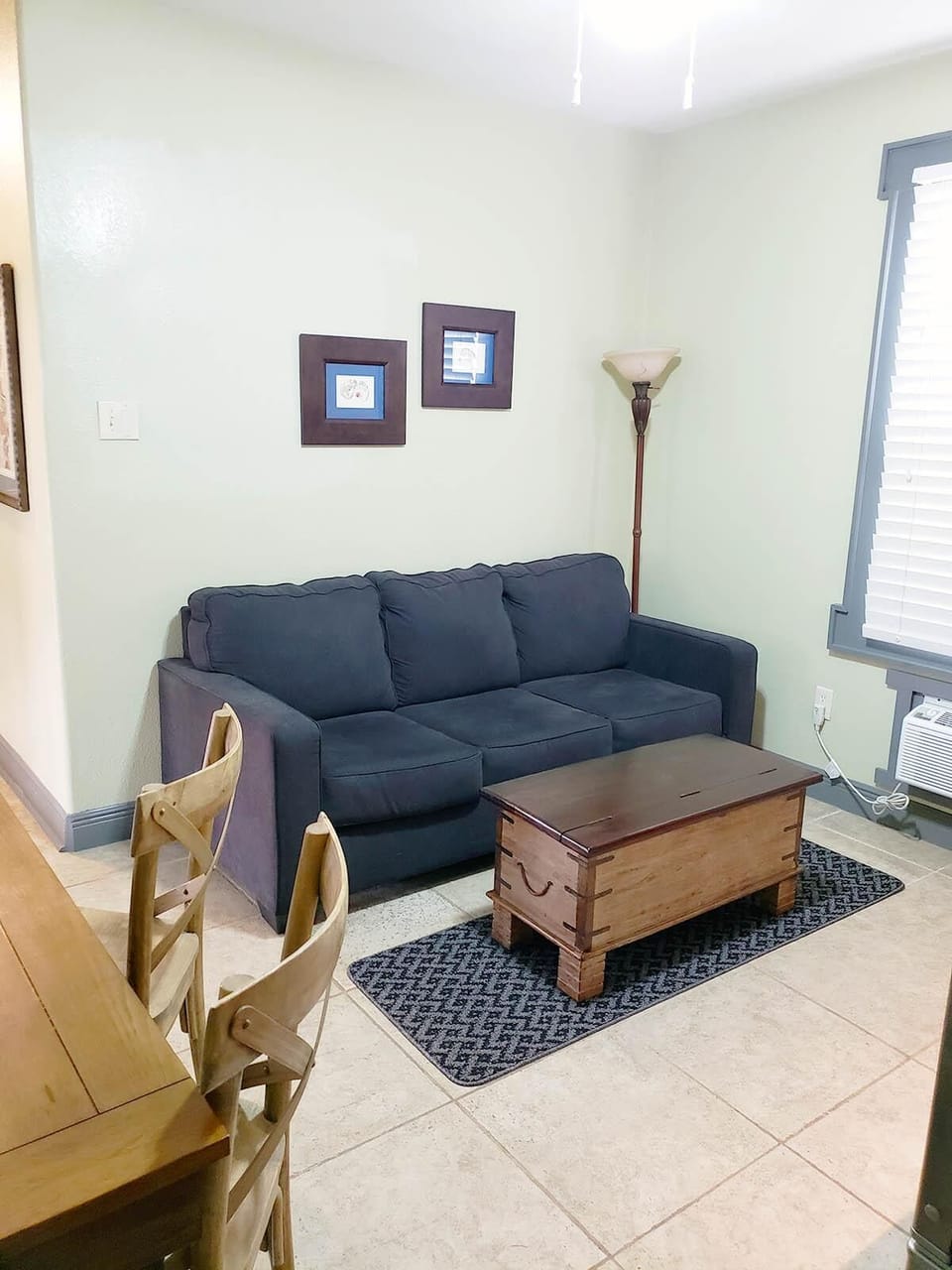 Den area as seen from bedroom entrance.