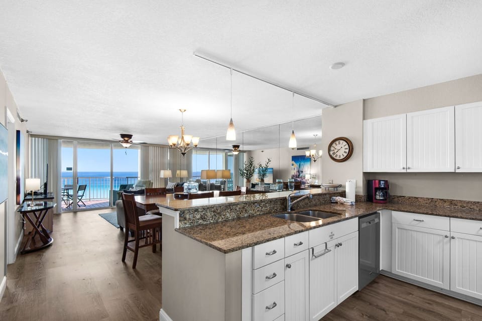 Open Kitchen, Dining and Living Area