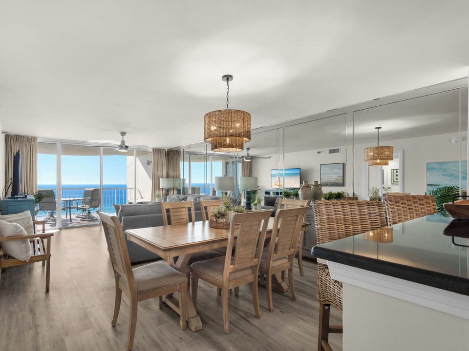 Open Living, Dining, Kitchen