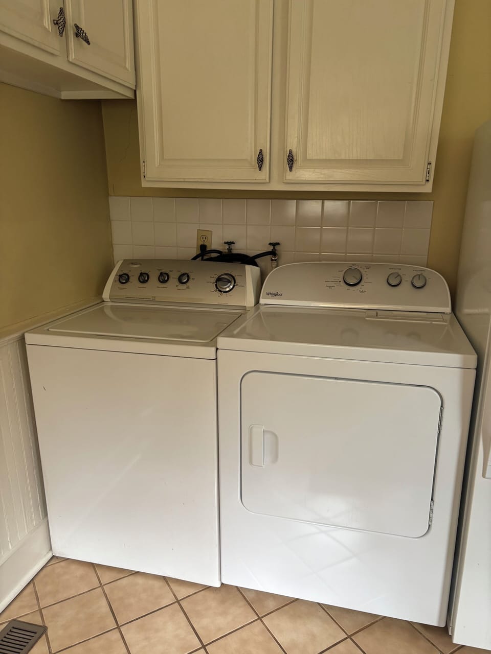Laundry facilities in kitchen