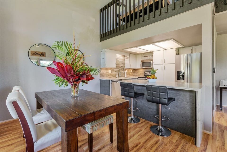 Dining room table with room for family and friends!