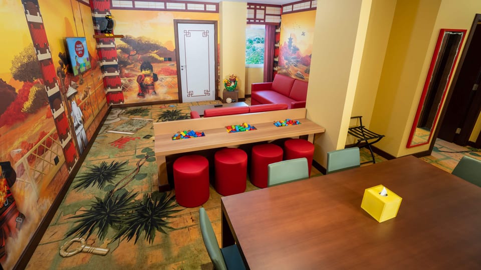 LEGO® NINJAGO® Fully Themed Family Suite with park access | Living area | Smart TV