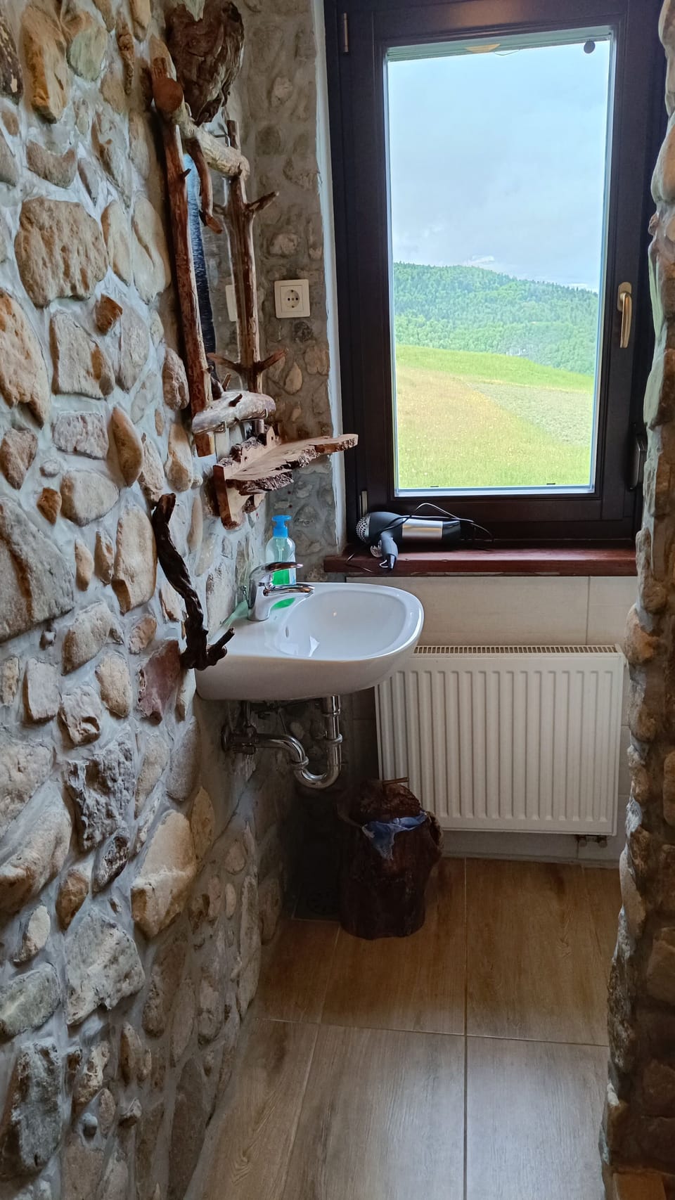 Double Room | Bathroom | Shower, hair dryer, slippers, towels