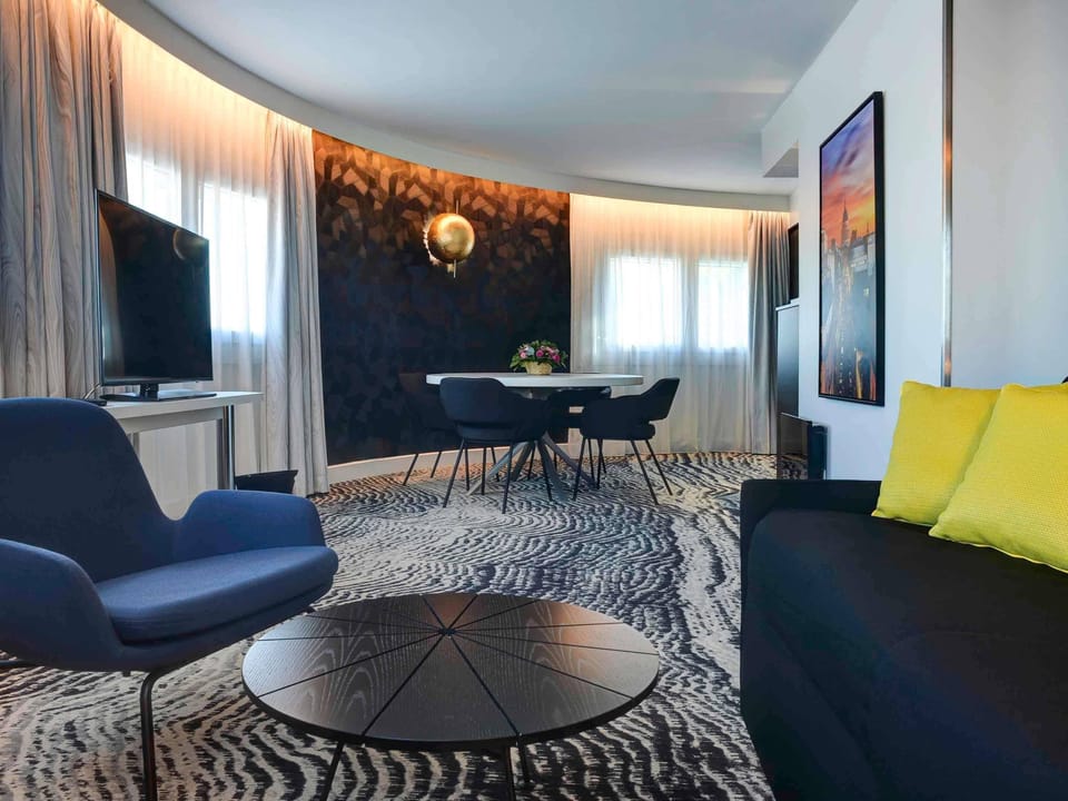 Suite, 1 King Bed with Sofa bed (Paris View) | Premium bedding, memory foam beds, in-room safe, blackout drapes