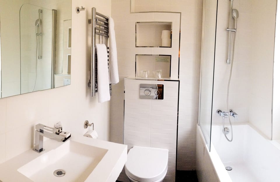 Hair dryer, towels