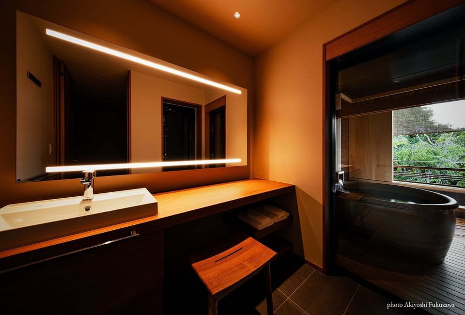 Suite Room with "Semi Open-Air Bath" Non Smoking | Down comforters, in-room safe, free WiFi, bed sheets