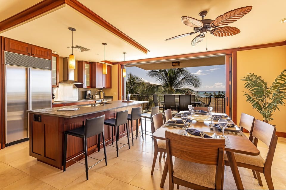 Dining and kitchen island