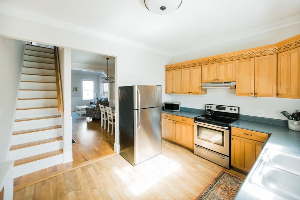 At the back of the home, you'll find the spacious kitchen!