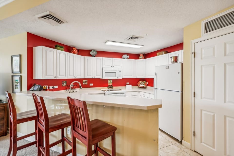 Kitchen with Breakfast Bar at 2203 SeaCrest