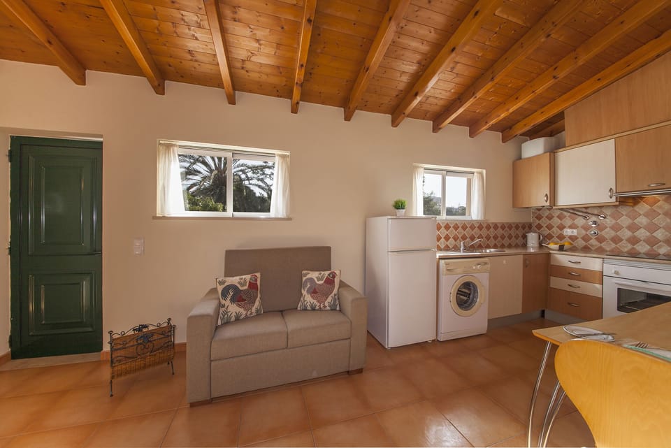 Apartment (1 Bedroom) | Private kitchen | Full-size fridge, microwave, oven, stovetop