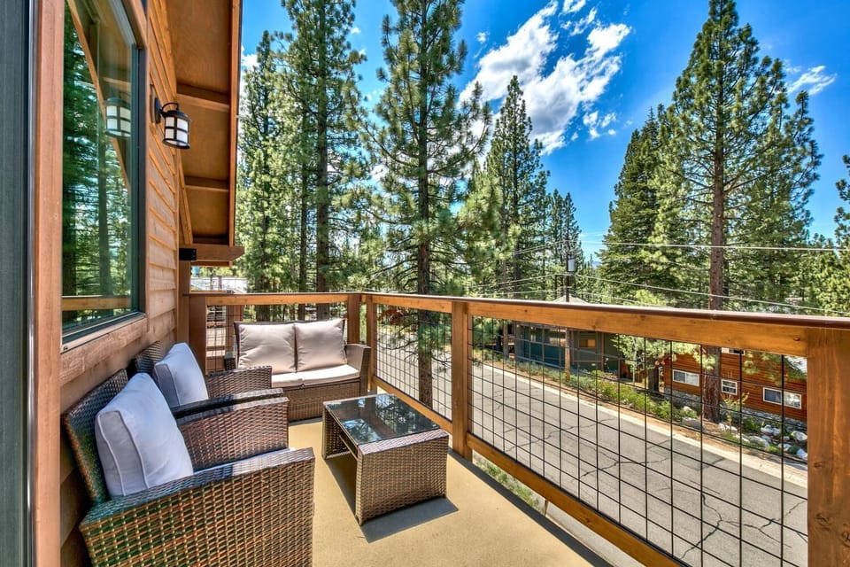 Relax on your private balcony with comfortable seating while soaking in stunning forest views and crisp mountain air.