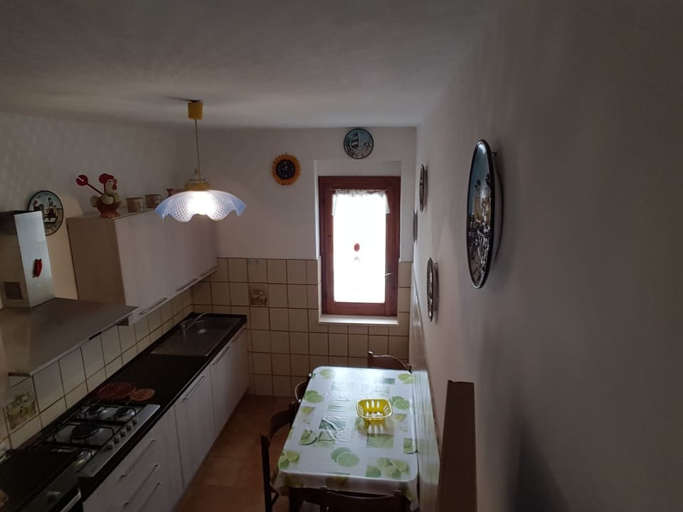 Panoramic Apartment, 1 Bedroom, Terrace, Sea View | Private kitchen | Full-size fridge, microwave, oven, stovetop