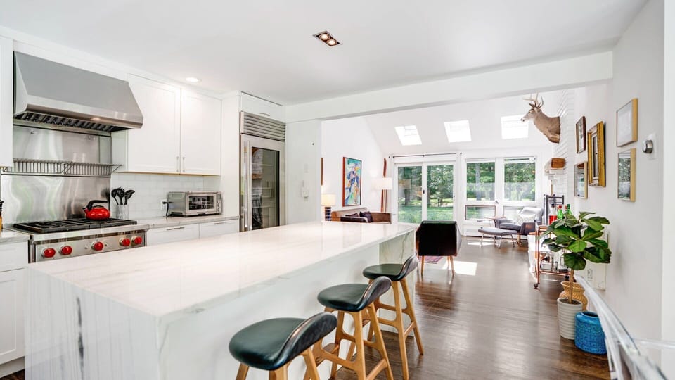 Open concept Living, Dining and Kitchen