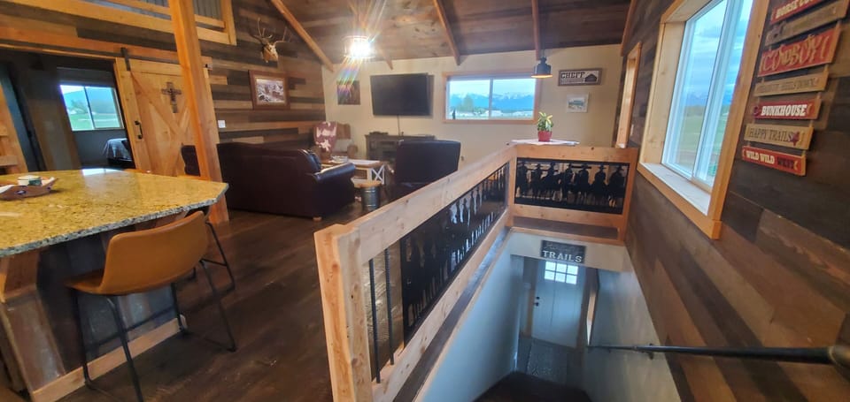 Open layout and stairway out to adventure.