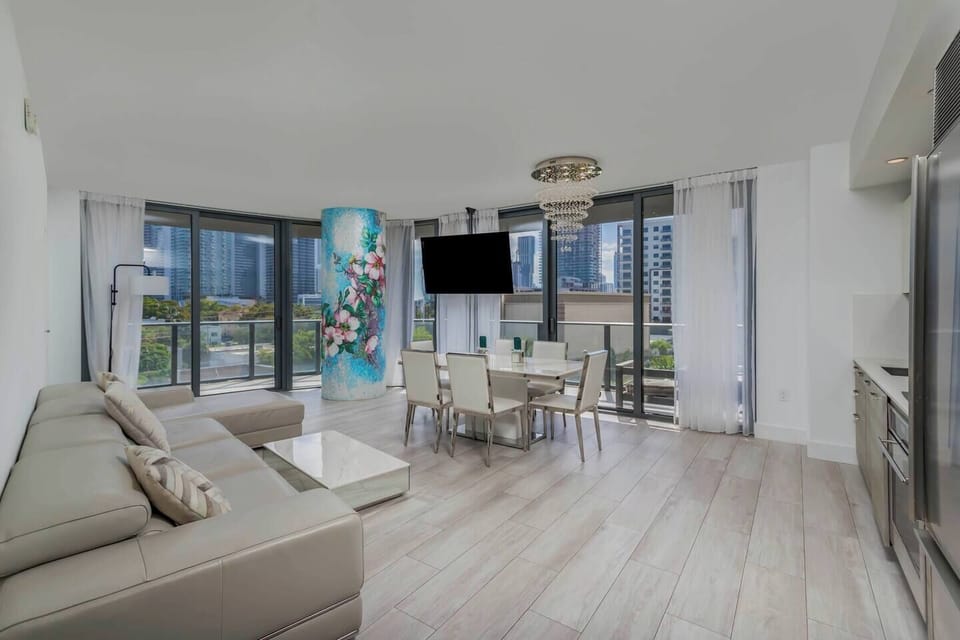 Living room (sheers open)