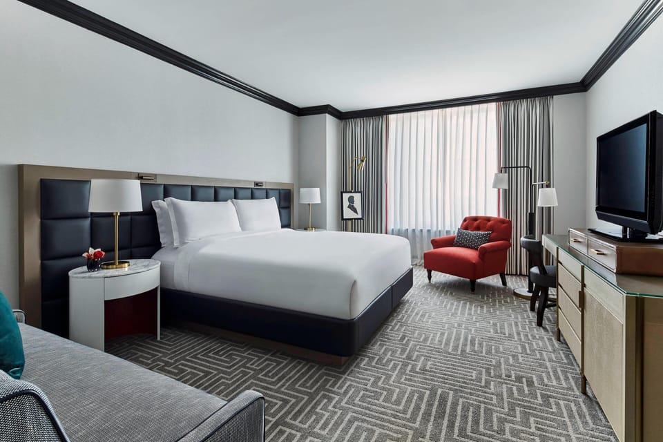 Egyptian cotton sheets, premium bedding, down comforters, minibar