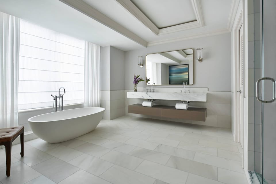 Suite, 1 Bedroom, Balcony | Bathroom | Separate tub and shower, designer toiletries, hair dryer, bathrobes