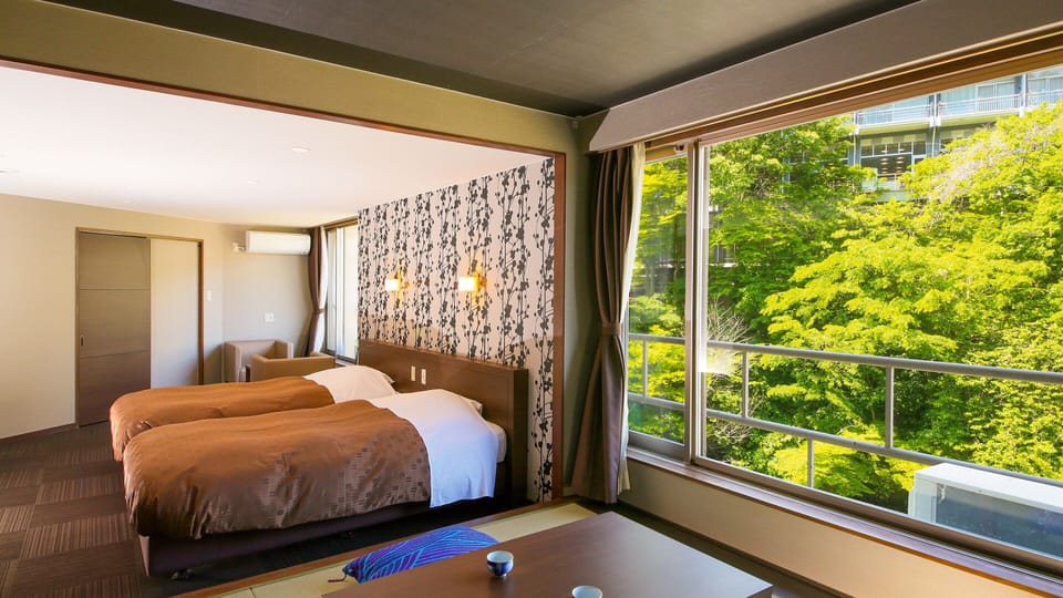 Superior Japanese-Western-Style-Room holds 5 people - Indoor Bath - Non-Smoking | Bed sheets