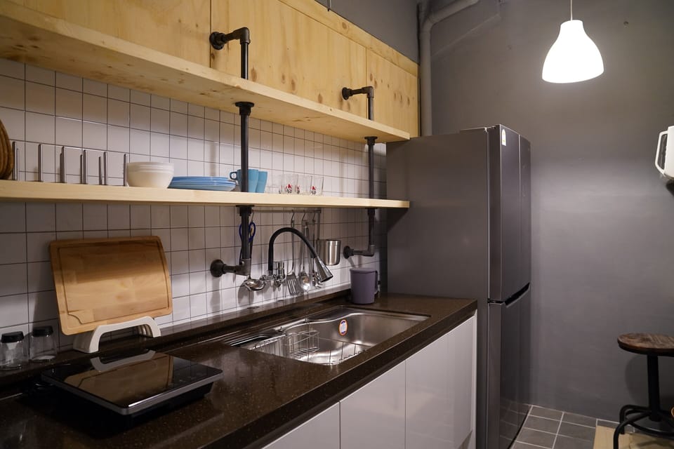 Shared fridge, microwave