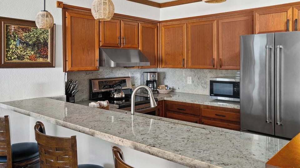 Poipu Kapili Resort #48 - Kitchen & Breakfast Bar - Parrish Kauai