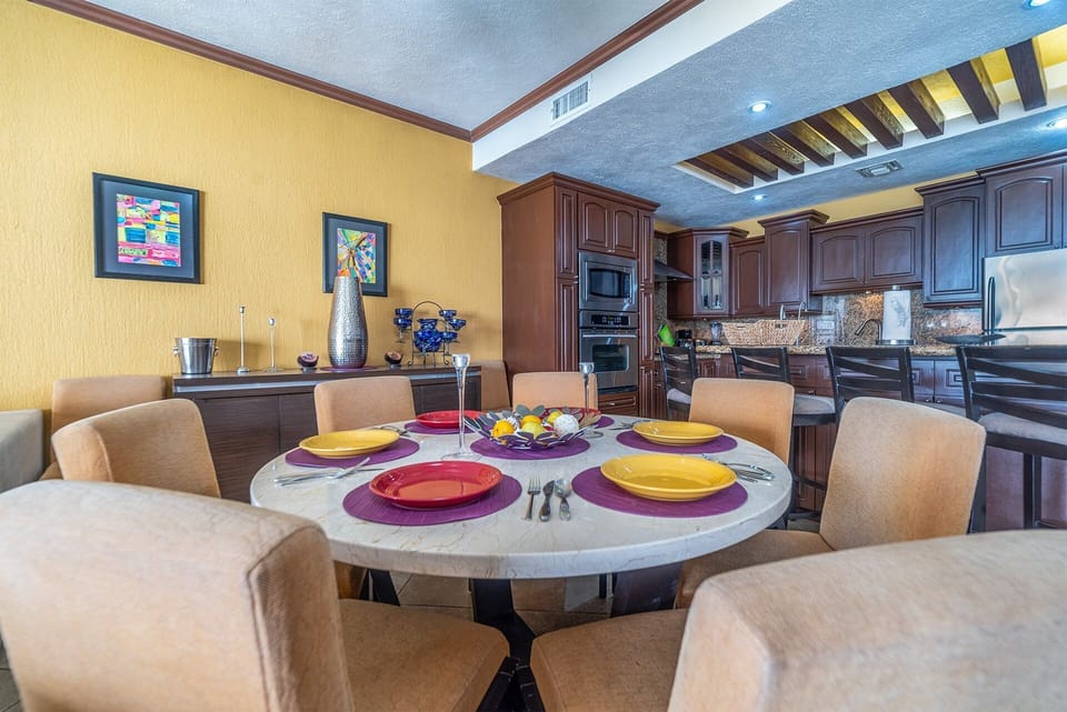 The dining table